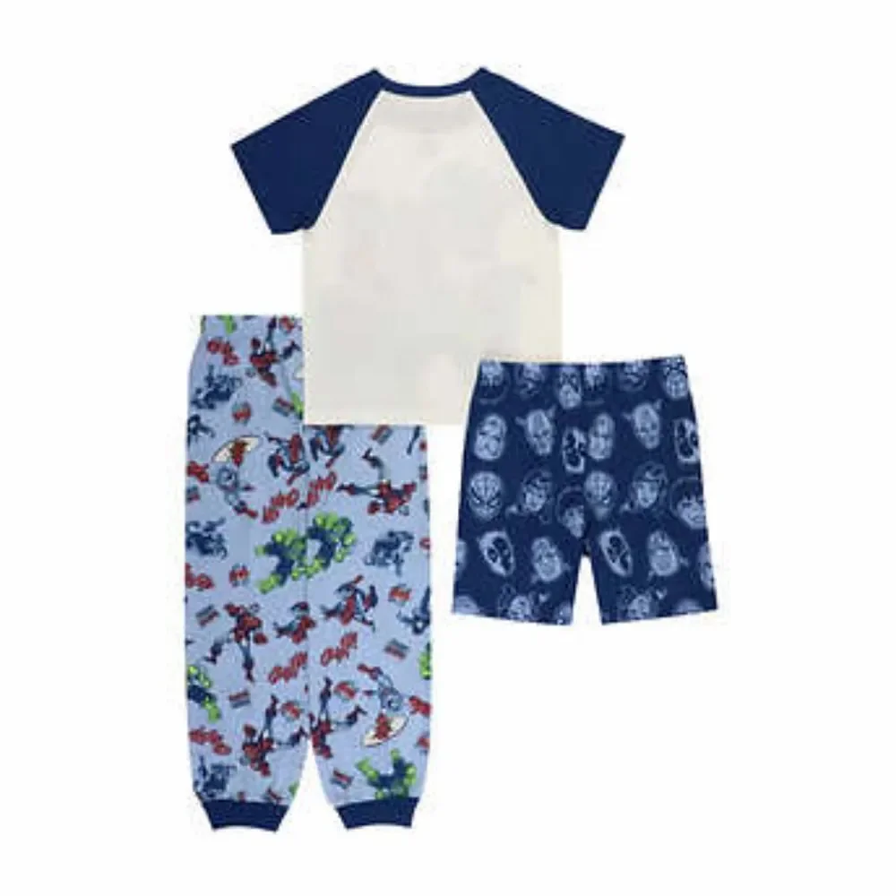 Marvel Kids' 3-piece Polyester Pajama Set